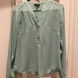 The Limited teal button front blouse
